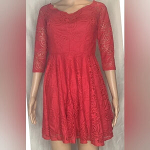 Jodi kristopher Red evening dress sz 5. In Excellent condition(#1613)